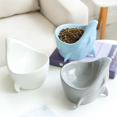 China Viable wholesale ceramic pet bowl to prevent cat's neck from rolling over for sale