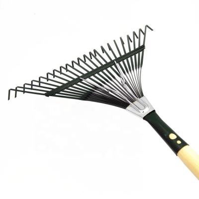 China Wooden Garden Rake Handle Garden Hand Leaf Rake for sale