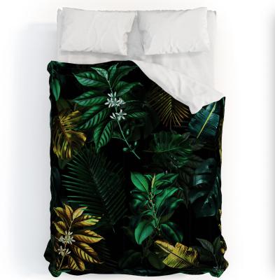 China Nondisposable Comforter Set Bedding Set Tropical Design 100% Organic Cotton Fabric for sale