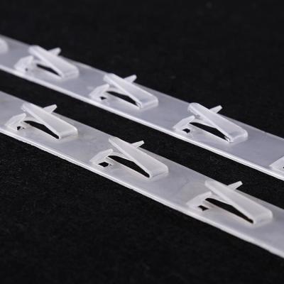 China Plastic Display Products Injection Clip Strip For Hanging Goods Show PP Material 12 Hooks For Supermarket for sale