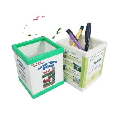 China Promotional Gifts Square Plastic Pen Holder For Students Advertise Gifts for sale