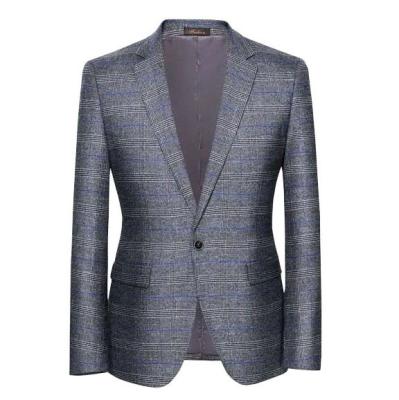 China Anti-wrinkle men's plaid blazer coat and vest and pant suits for wedding business men suit custom made men's suit for sale