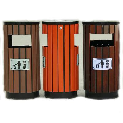 China Sustainable wooden trash can with large storage capacity for sale