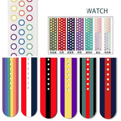 China Shockproof Newest Rainbow Silicone Strap Watch band For Apple iWatch series 5 4 3 2 1 38mm 42mm 44mm Sport watchband bracelet for sale