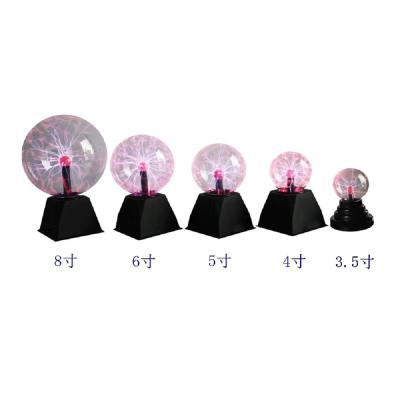 China Brighten up your desk and night New Magic USB Glass Plasma Ball Sphere Lightning Lamp Light Party Black Base for sale