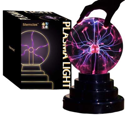 China Brighten up your desk and night New 3 Inch, USB & Battery Powered Magic Glass Plasma Ball Sphere Lightning Lamp Light touch sensitive Party Night Atmosphere for sale