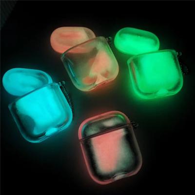 China Unique Liquid glitter quicksand luminous clear pc plastic case for apple airpods, for airpod liquid hard cover 100% Perfect Fit for sale