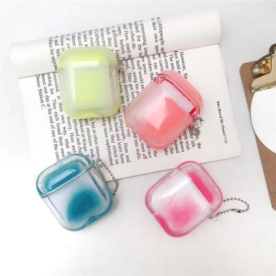 China Luminous Neon Sand Earphone Case for AirPods 1 2 Glow In The Dark Liquid Glitter Quicksand Wireless Headphone Charging Box Cover 100% Perfect Fit for sale