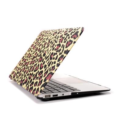 China PC Flag Leopard Printed design laptop protective cover case for macbook Air 11.6 13.3 inch PC hard shell case cover for sale