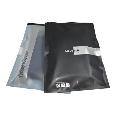 China Opp Recyclable Clear Plastic Zipper T-shirt Underwear Garment Custom Logo Frosted Zipper Bags Clothing Packaging Ziplock Bags For Clothes for sale