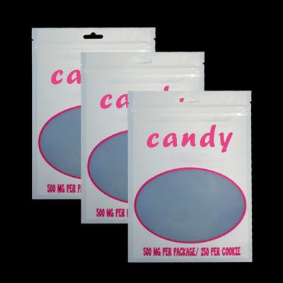 China Recyclable Recycle Custom Window Paper Aluminum Foil Smell Proof Bag Logo Plastic Ziplock Bag Small Piece For Bright 3.5 Pack Mylar Bags for sale