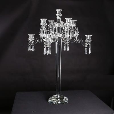 China Weddings Wedding or Party Supply, Romantic Tall Crystal Candelabra with 9 Heads Candle Holder Centerpieces (BS-CH 053) for sale