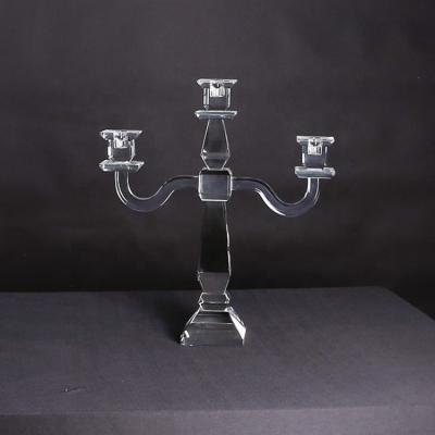 China Weddings Crystal Candle Holders Classic 3am Candelabra for Table Centerpieces (BS-CH012) for sale