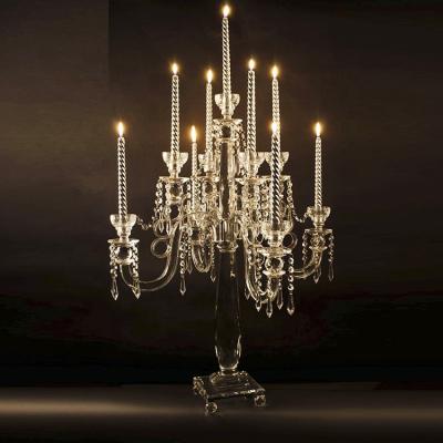 China Weddings fetching Hanging Crystal Centerpieces, 9 heads Candelabrum /Candelabra Wedding (BS-CH080) for sale