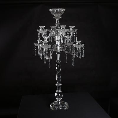 China Weddings Hurricane Glass 9am Centerpiece Crystal Candelabras (BS-CH061) for sale