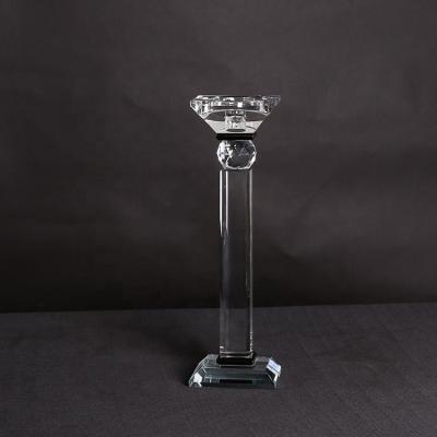 China New Arrival Crystal Glass Candle Holders Wholesale (BS-CH0014) from Weddings for sale