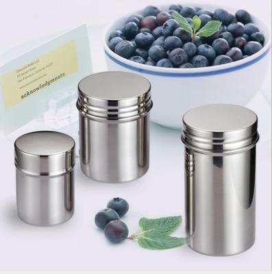 China Freshness Preservation 180ml/300ml/400ml 3 Packs Stainless Steel Canister Kitchen Food Storage Canister Container Jar for sale