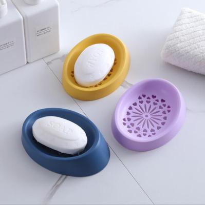 China Creative Sustainable Pierced Plastic PP Soap Grade Dish Soap Box Bathroom With Drain for sale