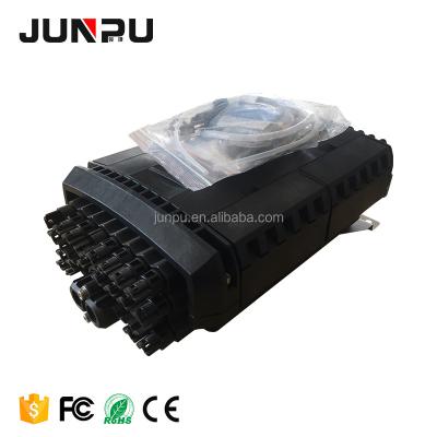 China FTTH FTTB FTTX Network Junpu Fiber Optic Cable Splice Tray Box Optical Junction Closure 24 Core for sale