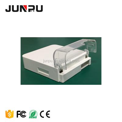 China FTTH FTTB FTTX Network Junpu Wall Rack 2 Core Ftth Indoor Fiber Terminal Rosette Box With Pigtail for sale