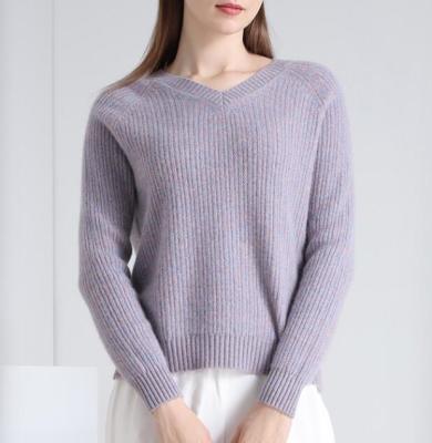 China Anti-pilling Heritage V-Neck 100% Cashmere Sweater for sale