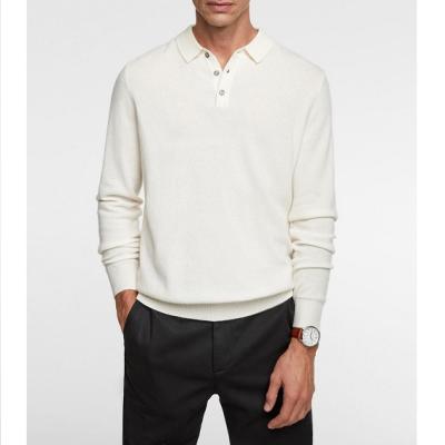 China Anti-pilling New Stylish Polo Collar Cashmere Sweater Men for sale