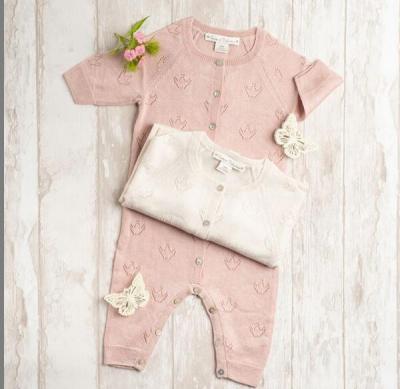 China Short Sleeve Baby Cashmere Romper for sale