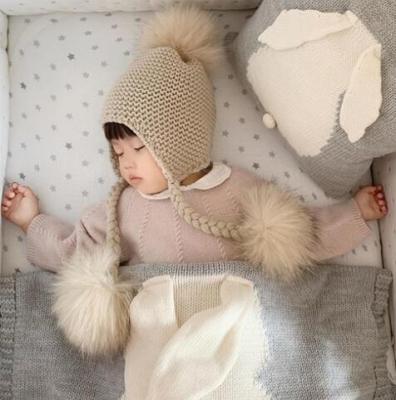 China JOINT Custom Cashmere Sleep Hood with Pom Pom for sale