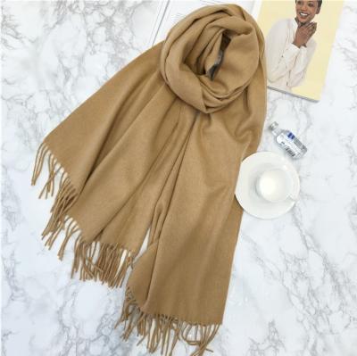 China 100% Custom Made Solid Color Fashionable Women's Cashmere Cashmere Scarf for sale