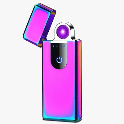 China Hot Selling Arc Lighter USB Rechargeable Electronic Cigarette Lighter Custom Touch Lighter Revolving Arc Lighter for sale