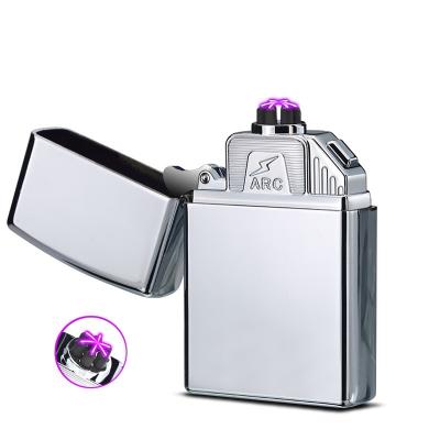 China Modern Luxury Triple Super Arc Firepower USB Rechargeable Lighter Gifts Electric Cigarette Lighter Custom Lighter for sale