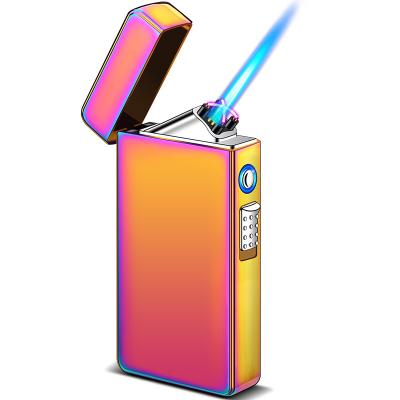 China American Style Arc Jet Torch Cigarette Lighter USB Reactors Rechargeable Windproof Lighter Dual Function Electric Flame Reactors for sale