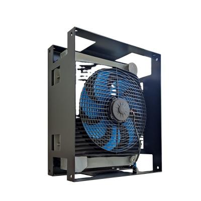 China Machinery Repairs Workshop Heat Exchanger China Hydraulic Oil Cooler Ah1417 With Hydraulic Fan Dc12v Dc24v Oil Cooling for sale