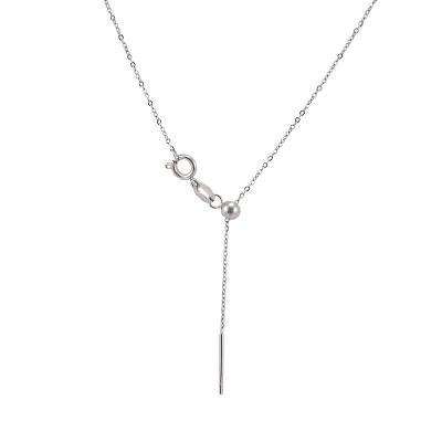 China FASHIONABLE Lerca New Arrival Minimalist 316L Stainless Steel Silicone Fit Ball With Adjustable Needle Link Chain Necklace for sale