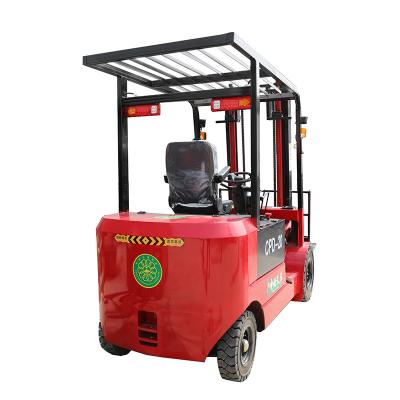 China Building Material Stores Thickened Hydraulic Cylinder Double Channel Steel Frame Push Electric Forklift for sale