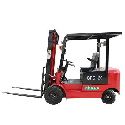 China Building Material Shops Dedicated Double Cylinder Electric Forklift Car Electric Motor 5500w AC Forklift for sale