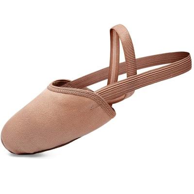 China Comfortable Cheap Dance Belly Dance Shoes OEM , Stretch Canvas Ballet Shoes With Half Sole for sale