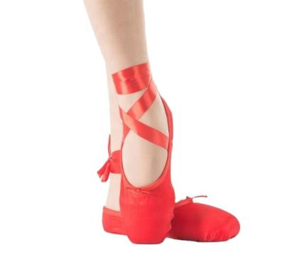 China Comfortable Woman/Ladies Red Pointe Ballet Shoes For Sale Pointe Ballet Shoes OEM Dance Ballet Shoes for sale