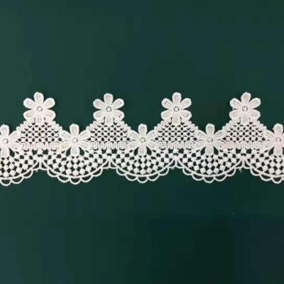 China Sustainable Bridal Lace Off White Chic Lace Trim For Clothing Lace for sale