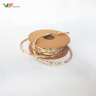 China 10MM Fashion Double Ply Polycotton Flower Printing Cotton Eco-friendly Bias Ribbon for sale