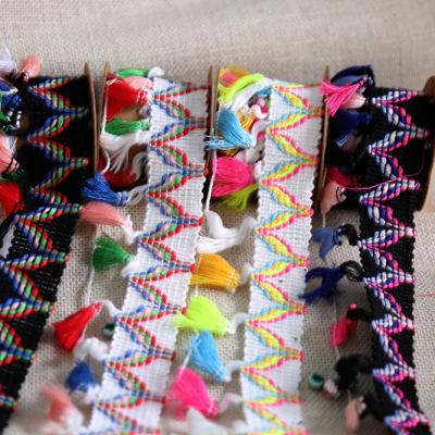 China Eco-friendly 35mm Tassel Fringe Trimming Clearance /Colorful Decorative Tassels/Decorative Ribbon for sale