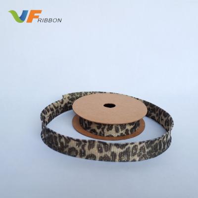 China Hot Sale 18MM Lovely Animal Leopard Pattern Ribbon Haberdashery Trim Decoration Eco-friendly For Garment for sale