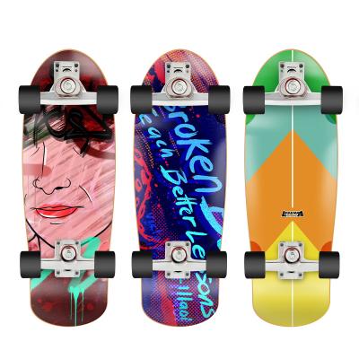 China Adult 32 Surf 10.5inch Professional Complete Skateboard 7ly Maple Decks 65*47 Wheels Surfskates for sale