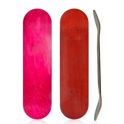 China Custom Empty 7 Layer Pro Outdoor Sports Skateboard Wood Decks 100% Maple Adult Canadian Skate Board for sale