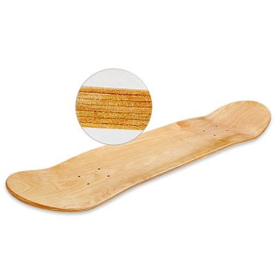 China Cheap Chinese Maple Wood 7ply Wooden Skate Board Custom Blank Skateboard Deck for sale