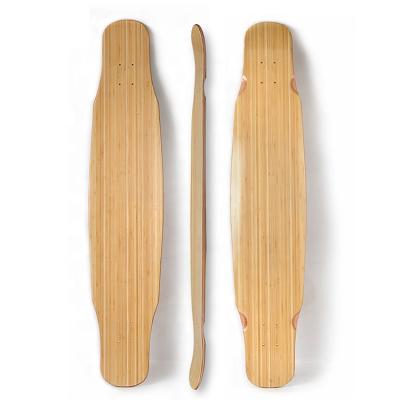 China OEM Wholesale Canadian Maple Veneer Longboard Empty Bamboo Skateboard Deck for sale