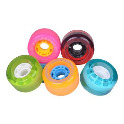 China Custom Free Adult 78a Transparent Led Light Up Street PU Mount Skate Board Cruiser Skateboard Wheels for sale