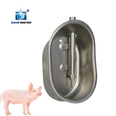 China Water Saving Pig Farm Equipment SS Pig Piglet Cup Drinker With Stainless Steel Nipple for sale