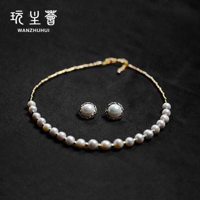 China FASHIONABLE 2021 Hot Selling Wholesale Best Friend Pearl Necklace Girls Necklace Set Women for sale