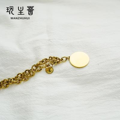 China Wholesale Necklace Fashion Choker Necklace Fashion 18k Gold Chain Hip-pop Women Pendant Necklace for sale